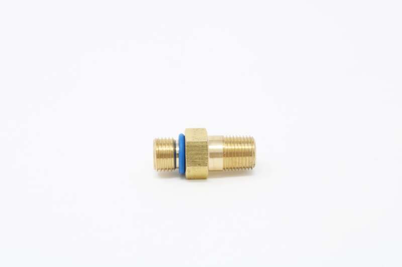 Aeromotive 14-25 Chevy V8 Fuel Rail Pressure Sensor Adapter M10x1.0 Male to 1/8-MNPT Male - Brass Fuel Manifolds Aeromotive