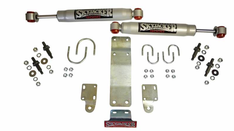 Skyjacker 2007-2017 Jeep Wrangler (JK) (Use w/ OEM Tie Rods) Dual Steering Damper Kit w/ 9000 Series Steering Dampers Skyjacker