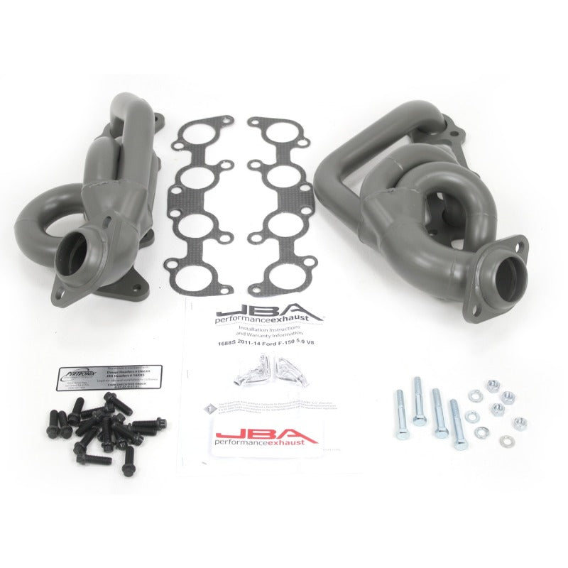 JBA 11-14 Ford F-150 5.0L Coyote 1-5/8in Primary Ti Ctd Cat4Ward Header Headers & Manifolds JBA