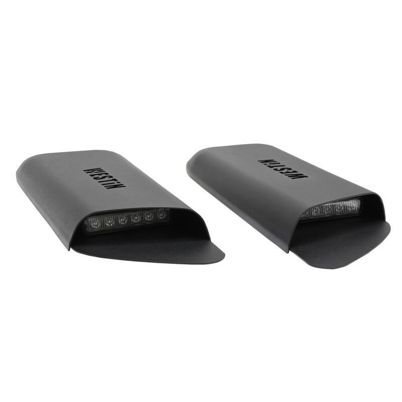 Westin 18-20 Jeep Wrangler JL 2dr LED Hood Scoops - Textured Black Hood Vents Westin