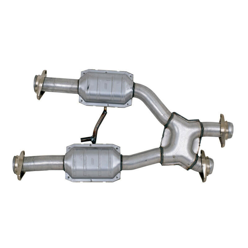 BBK 79-93 Mustang 5.0 Short Mid X Pipe With Catalytic Converters 2-1/2 For BBK Long Tube Headers X Pipes BBK