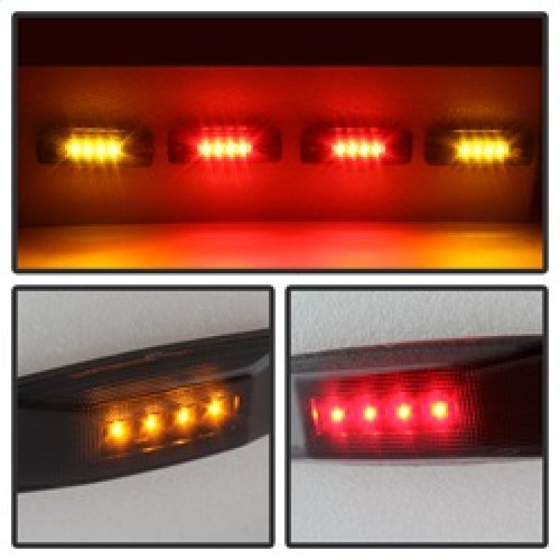 xTune Dodge Ram 94-02 Dually 2 Red LED+2 Amber LED Fender Lights 4pcs Smoke ACC-LED-DR94-FE-SM Sidemarkers & Indicators SPYDER