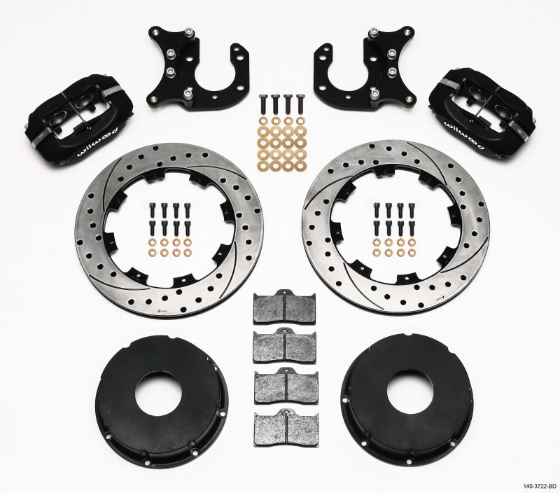 Wilwood Forged Dynalite P/S Rear Kit Drilled Rotor Big Ford 2.36in Offset Currie Blank Big Brake Kits Wilwood