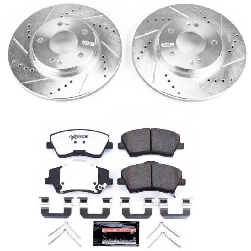 Power Stop 17-19 Hyundai Ioniq Front Z36 Truck & Tow Brake Kit Brake Kits - Performance D&S PowerStop