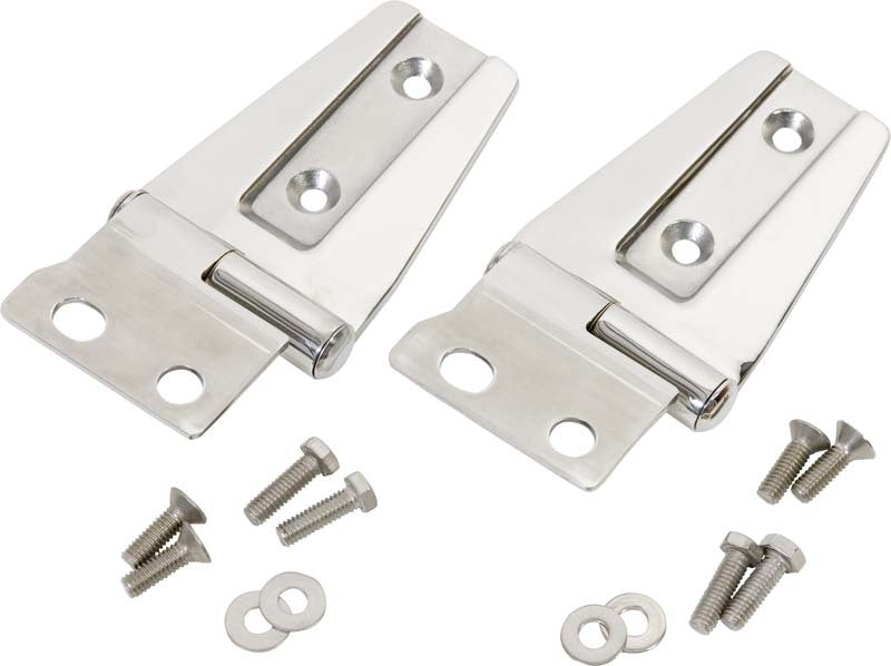 Kentrol 07-18 Jeep Wrangler JK Hood Hinge Pair - Polished Silver Hoods Kentrol