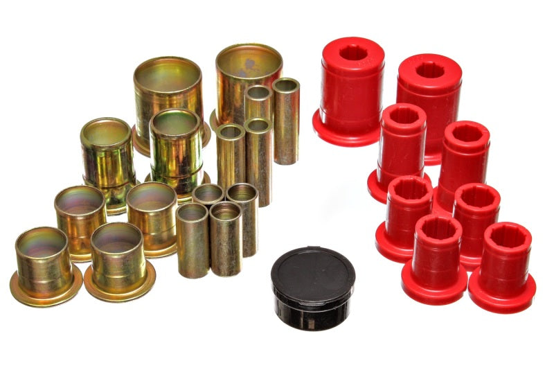 Energy Suspension 73-74 Camaro / 73 GrandAm/GrandPrix Red Control Arm Bushing Set - Complete Set Bushing Kits Energy Suspension