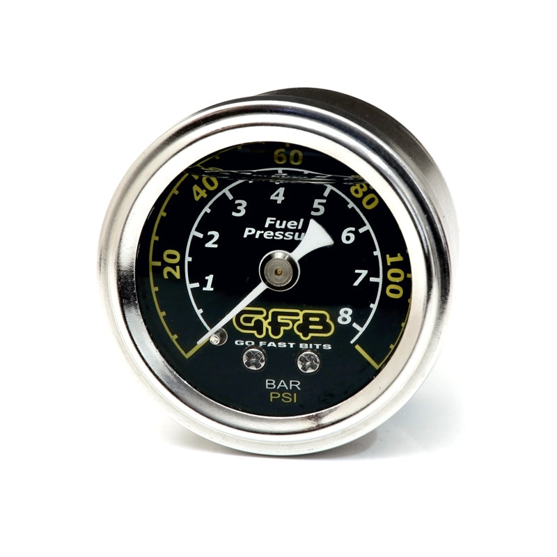 GFB Fuel Pressure Gauge (Suits 8050/8060) 40mm 1-1/2in 1/8MPT Thread 0-120PSI Fuel Pressure Regulators Go Fast Bits