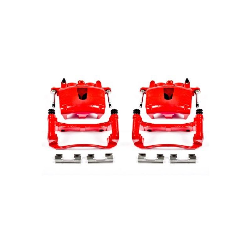 Power Stop 06-10 Jeep Commander Front Red Calipers w/Brackets - Pair Brake Calipers - Perf PowerStop