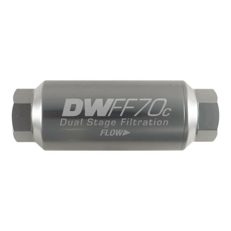DeatschWerks 10AN Female 10 Micron 70mm Compact In-Line Fuel Filter Kit Fuel Filters DeatschWerks