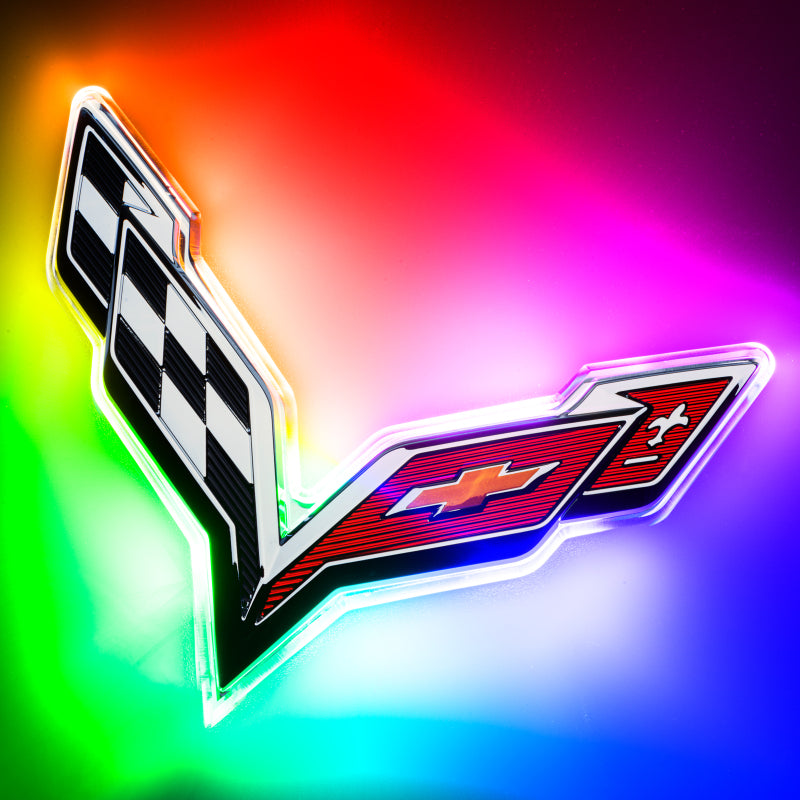 Oracle Corvette C7 Rear Illuminated Emblem - ColorSHIFT Light Accessories and Wiring ORACLE Lighting