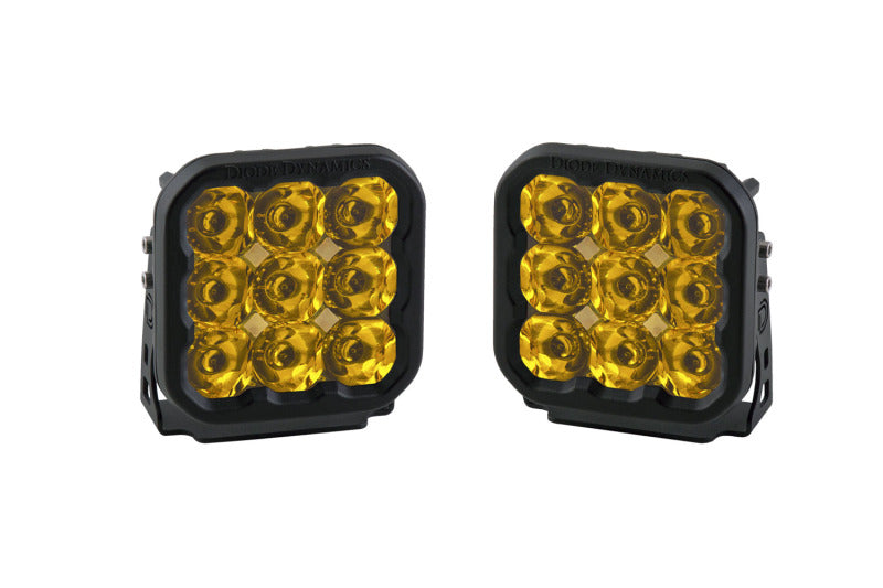 Diode Dynamics SS5 LED Pod Pro - Yellow Spot (Pair) Light Accessories and Wiring Diode Dynamics