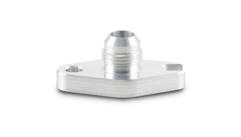 Vibrant Aluminum Oil Drain Flange (w/Crowfoot) -10AN Male Flare 2.060in Bolt Hole (Garrett GT6041) Flanges Vibrant
