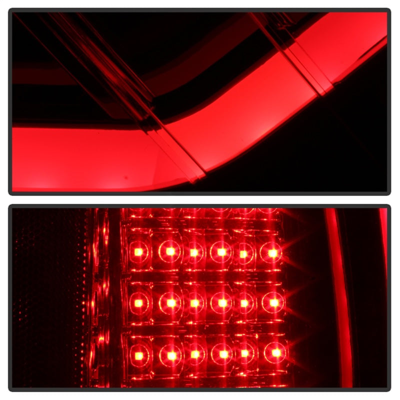 xTune 09-14 Ford F-150 Light Bar LED Tail Lights - Red Clear (ALT-JH-FF15009-LBLED-RC) Tail Lights SPYDER