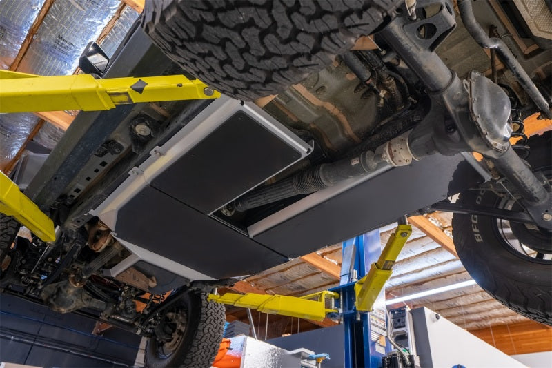 Rugged Ridge 18-23 Jeep Wrangler JLU 4dr Alum. Skid Plate for Gas Tank/Exhaust - Tex. Blk Skid Plates Rugged Ridge