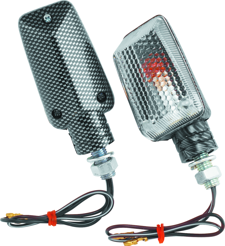 BikeMaster Universal Ministalk Marker Light Carbon/Clear Sidemarkers & Indicators BikeMaster