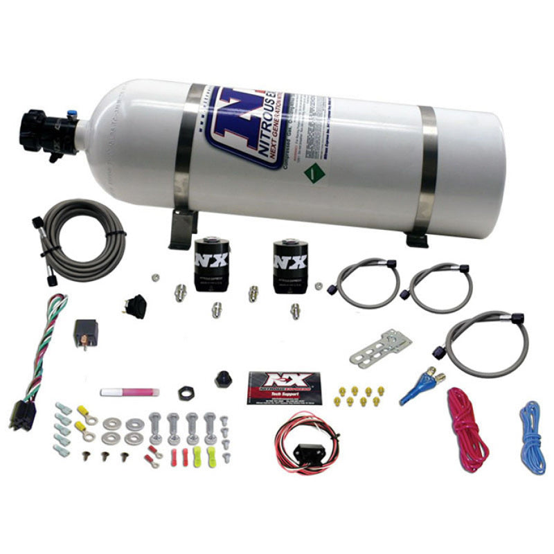 Nitrous Express 10-15 Chevrolet Camaro (5th Gen) Single Nozzle Nitrous Kit (35-150HP) w/15lb Bottle Nitrous Systems Nitrous Express