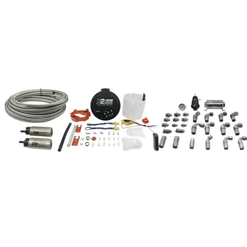 DeatschWerks 2006+ X2 Series Fuel Pump Module w/ Dual DW400 Pumps and Return PTFE Plumbing Kit Fuel Pumps DeatschWerks