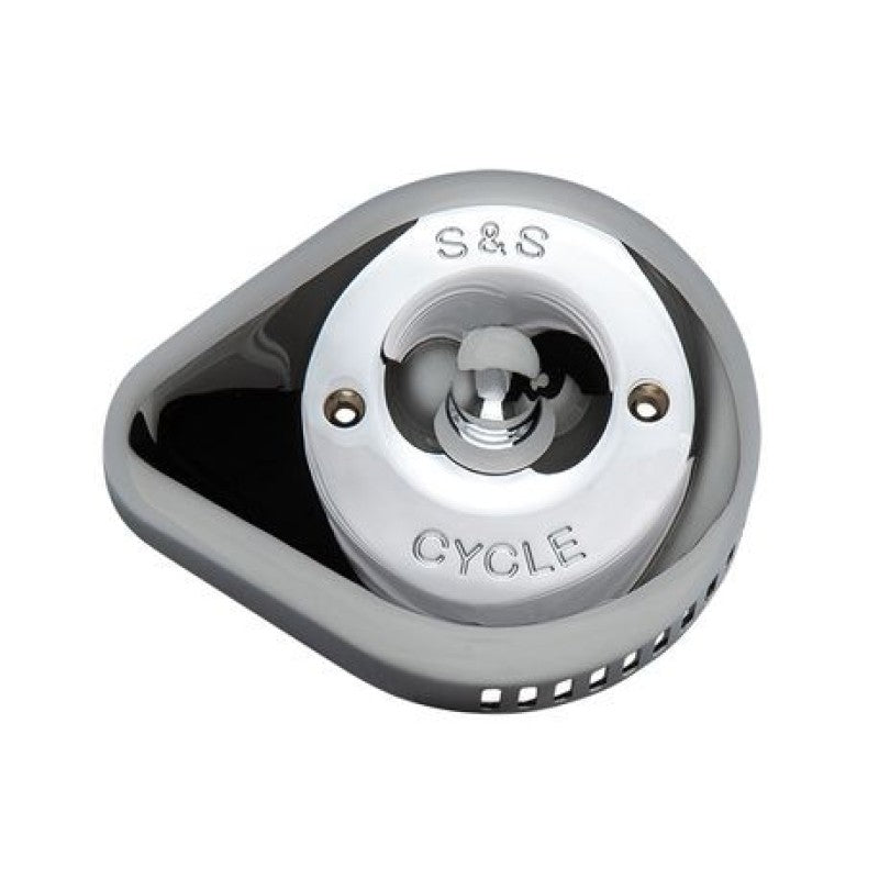 S&S Cycle Stealth Slasher Teardrop Air Cleaner Cover - Chrome Air Intake Components S&S Cycle