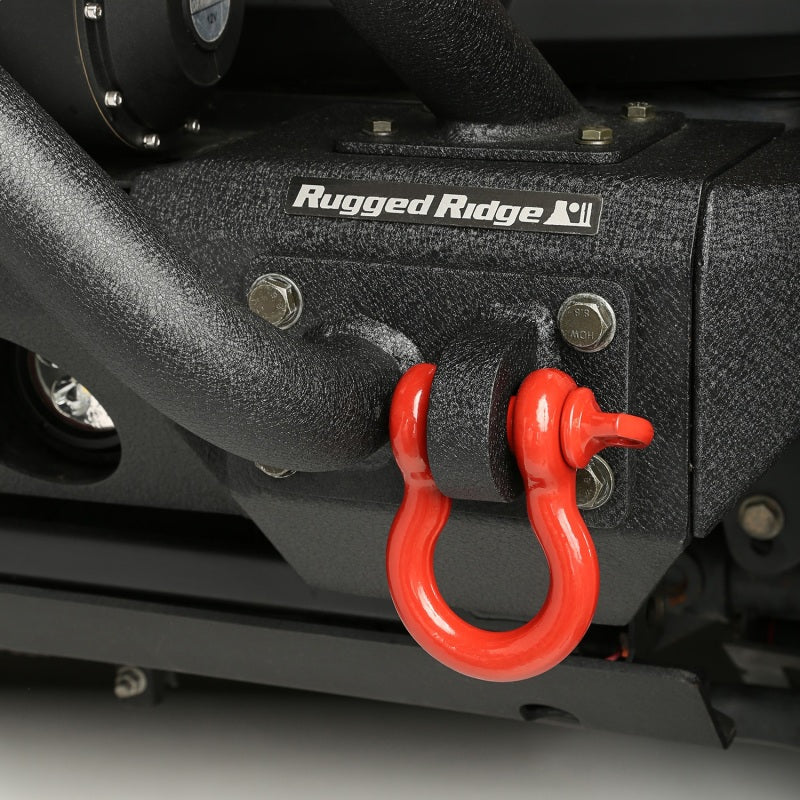 Rugged Ridge Red 9500lb 3/4in D-Ring Shackle Kits Rugged Ridge