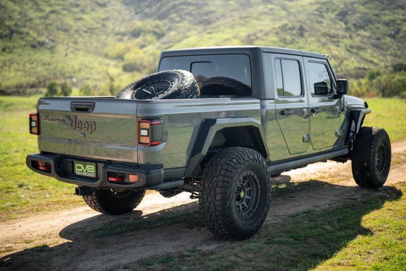 DV8 Offroad 2020+ Jeep Gladiator JT Adjustable In-Bed Tire Carrier Chase Racks DV8 Offroad
