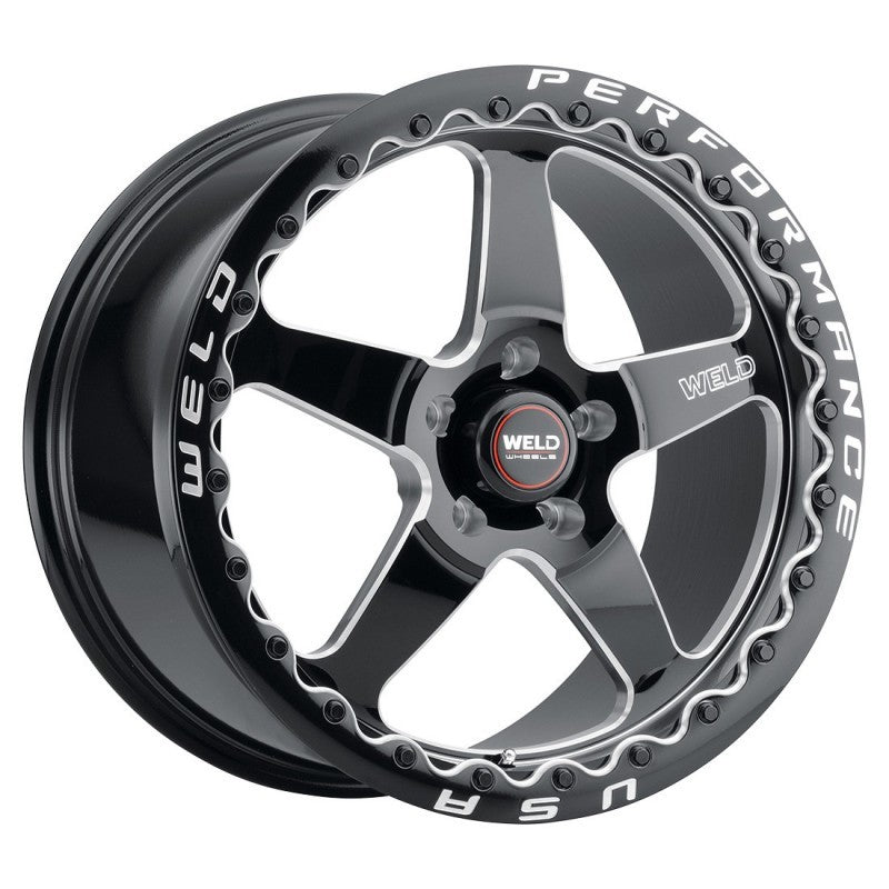 Weld S904 18x10 Ventura Beadlock 5x115 ET30 BS6.70 Gloss BLK MIL DIA 78.1 Wheels - Cast Weld