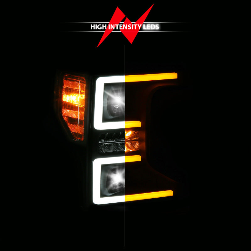 ANZO 20-22 Ford Super Duty (Halogen) Z-Series Full LED Proj Headlights SeqSig - Pass. Side ONLY Headlights ANZO