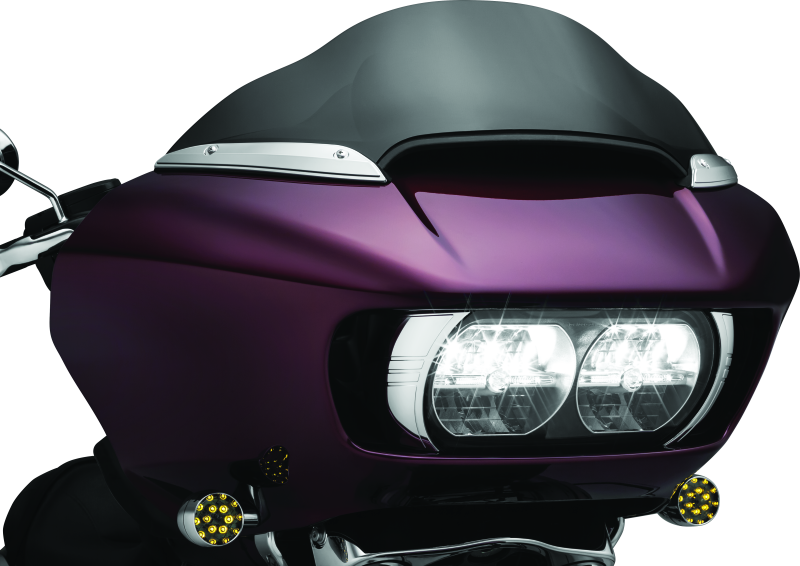 Kuryakyn Windshield Side Trims Chrome Exterior Trim Kuryakyn