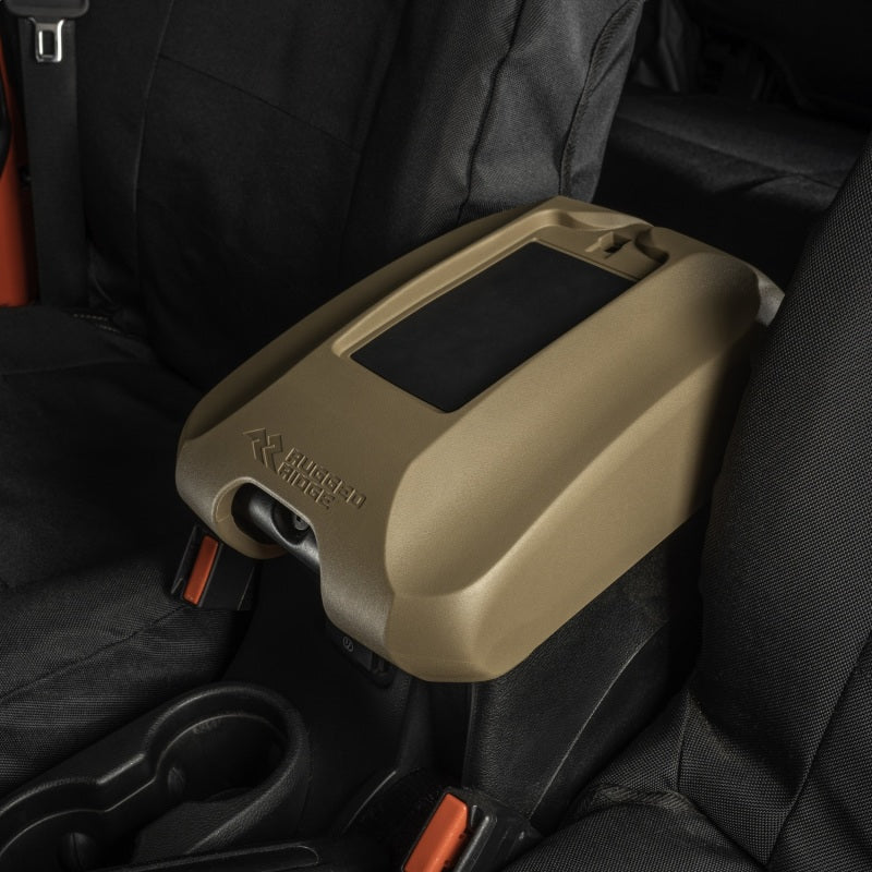Rugged Ridge Center Console Cover w/Phone Holder Tan 11-18 jeep Wrangler JK Dash & Interior Trim Rugged Ridge