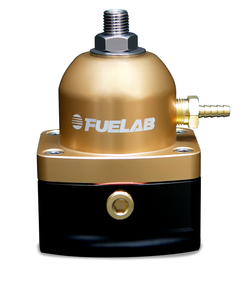 Fuelab 515 EFI Adjustable FPR Large Seat 25-90 PSI (2) -10AN In (1) -6AN Return - Gold Fuel Pressure Regulators Fuelab