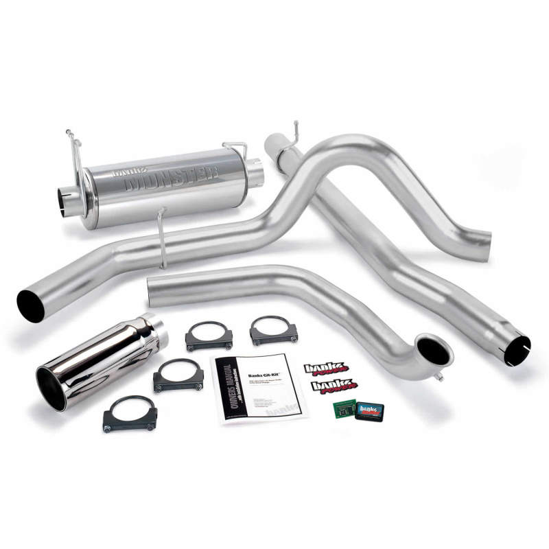Banks Power 01-03 Ford 7.3L w/Cat Conv Git-Kit - SS Single Exhaust w/ Chrome Tip Performance Packages Banks Power