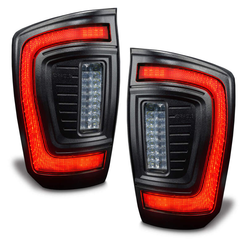 Oracle Lighting 16-23 Gen 3 Toyota Tacoma Black Series Flush Style LED Tail Lights Tail Lights ORACLE Lighting