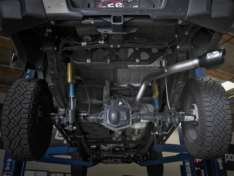 aFe Mach Force-XP Exhaust 3in CB SS 15-17 GM Colorado/Canyon 2.5L/3.6L Side Exit w/ Black Tip Catback aFe