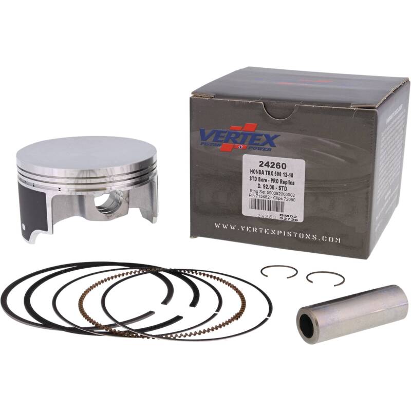 Vertex Piston 15-23 Honda Pioneer 500 500cc Forged Replica Piston Kit Piston Sets - Powersports Vertex Pistons