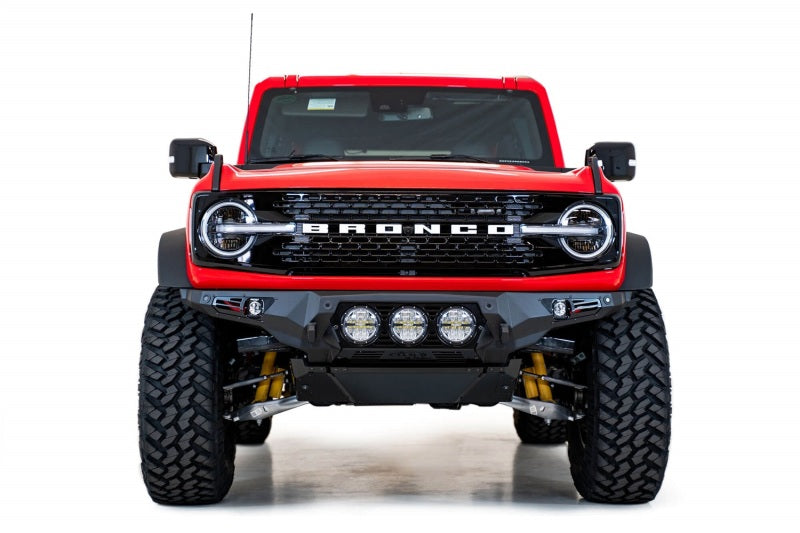 Addictive Desert Designs 21-22 Ford Bronco Bomber Front Bumper (w/ 3 Rigid 360 Mounts) Bumpers - Steel Addictive Desert Designs