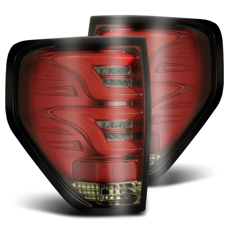AlphaRex 09-14 Ford F-150 (Excl Flareside Truck Bed Models) PRO-Series LED Tail Lights Red Smoke Tail Lights AlphaRex