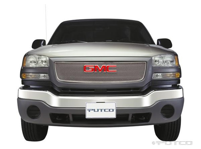 Putco 03-06 GMC Sierra Light/Heavy Duty (Covering Logo) - Bolt on Liquid Mesh Grilles Grilles Putco