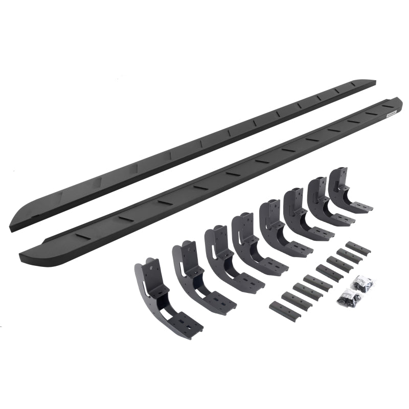 Go Rhino 20-22 GMC Sierra 2500HD CC (New Bdy) RB10 Slim Running Boards Kit (w/Brackets) - Tex. Blk Running Boards Go Rhino