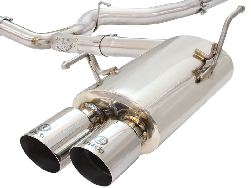 aFe Takeda 3in SS Exhaust Cat-Back 15-16 Subaru WRX/STI 2.0L/2.5L Polished Tips Catback aFe
