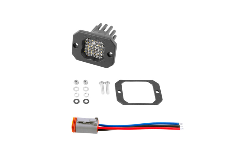 Diode Dynamics Stage Series C1 LED Pod Pro - White Flood Flush RBL Each Light Accessories and Wiring Diode Dynamics