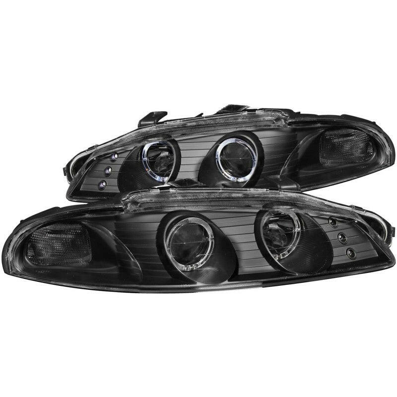 ANZO 1997-1999 Mitsubishi Eclipse Projector Headlights w/ Halo Black G2 Headlights ANZO