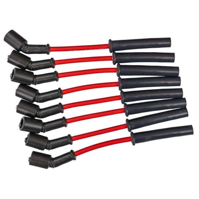 Moroso 97-13 Chevy Corvette 5.7L/6.0L/6.2L Ultra 350 8mm Multi-Angle Boot Spark Plug Wire Set - Red Spark Plug Wire Sets Moroso