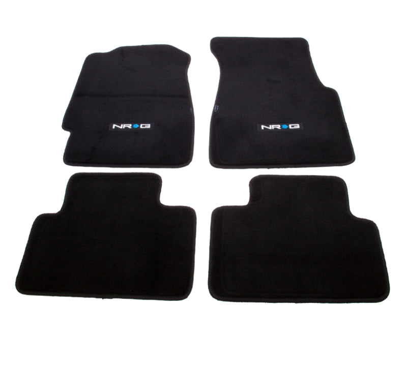 NRG Floor Mats - 92-95 Honda Civic 2DR (NRG Logo) - 4pc. Floor Mats Carpeted NRG