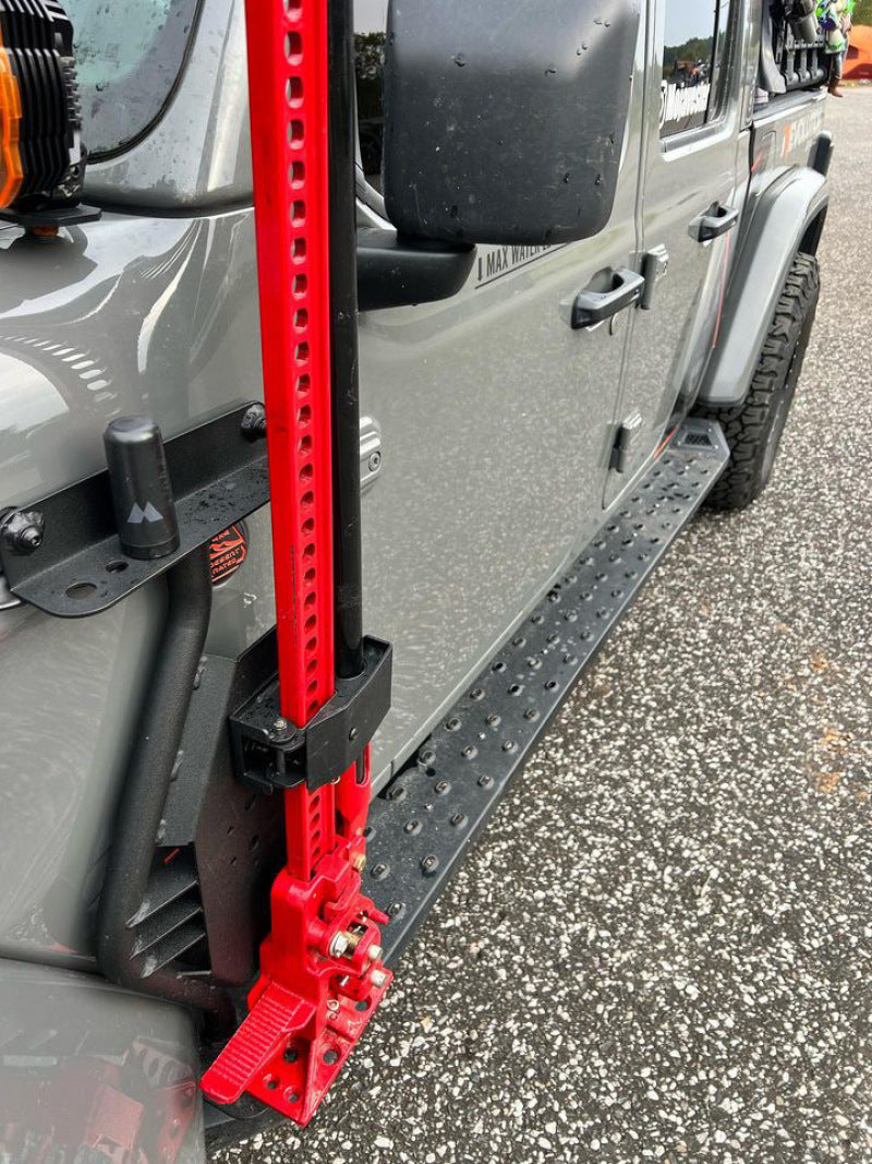 Go Rhino 18-24 Jeep Wrangler JL/JLU/JT Front Fender Jack Mount for Hi-Lift Jack - Tex. Blk Jacks Go Rhino