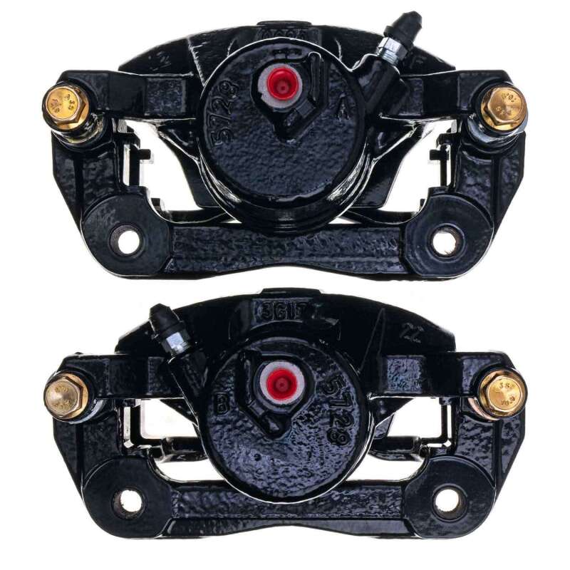 Power Stop 13-15 Acura ILX Front Black Caliper - Pair w/Bracket Brake Calipers - Perf PowerStop