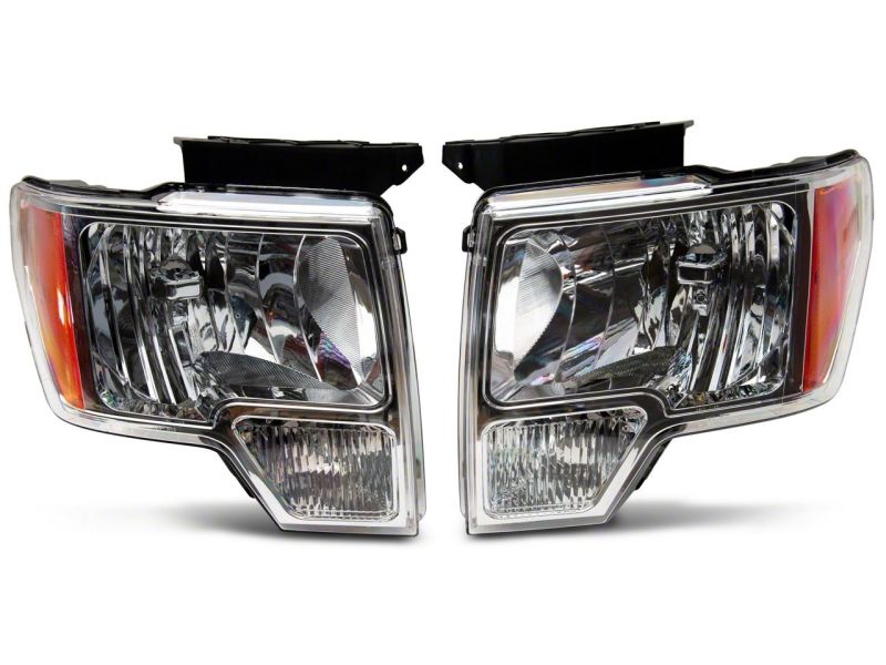 Raxiom 09-14 Ford F-150 Axial OEM Style Rep Headlights- Chrome Housing (Clear Lens) Headlights Raxiom