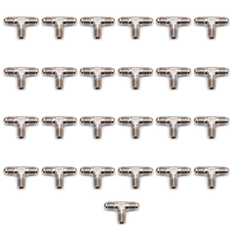 Russell Performance -3 AN to 1/8in NPT Flare to Pipe Tee Fitting (25 pcs.) Fittings Russell