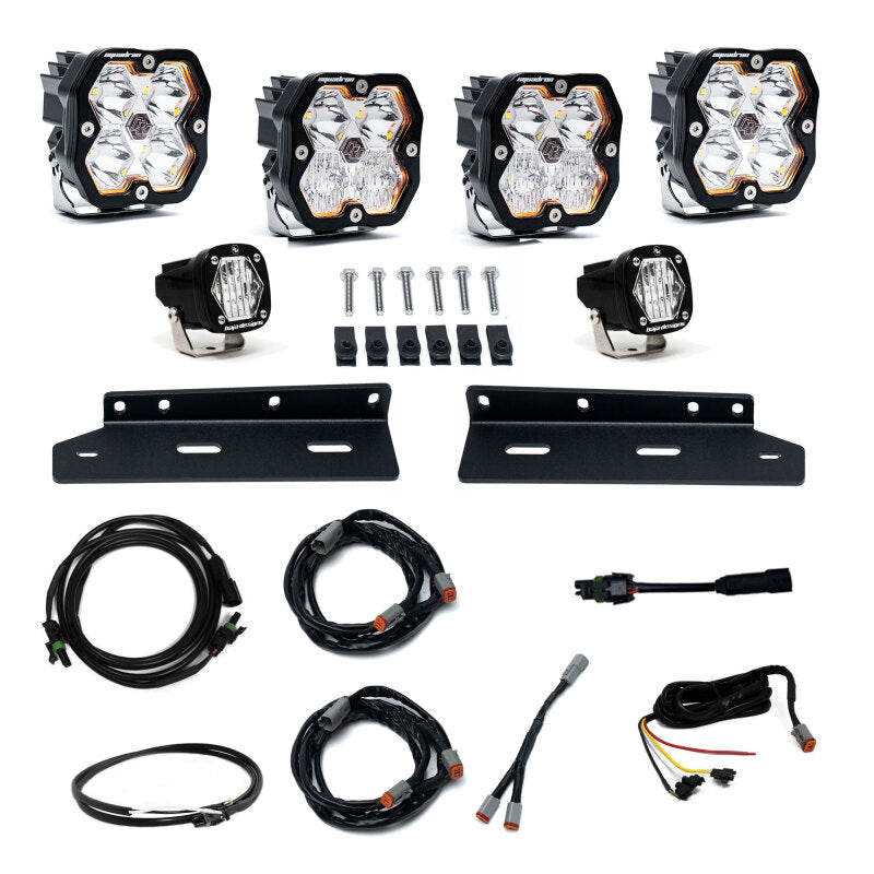 Baja Designs 21-25 Ford Raptor Squadron Sport 2.0 Fog Pocket Kit (Multi Patterns) - Clear Fog Lights Baja Designs