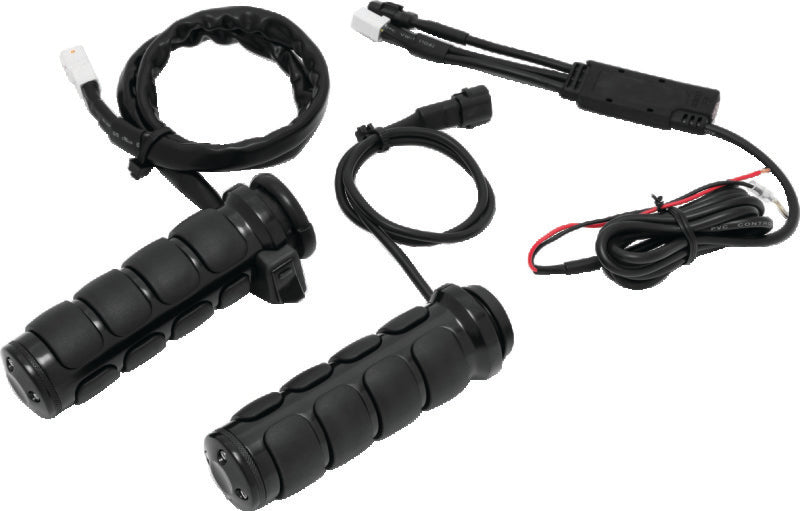 Kuryakyn Heated ISO Grips Throttle-By-Wire Gloss Black Grips Kuryakyn