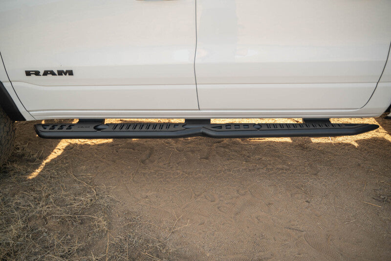 DV8 Offroad 19-25 RAM 1500 Crew Cab OE Plus Side Steps - Black Steel Side Steps DV8 Offroad