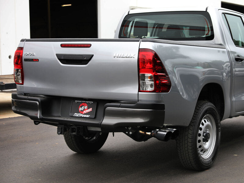 aFe 15-26 Toyota Hilux L4-2.4/2.8L (td) Vulcan Series 3in SS Rear-Side Exit Exhaust w/ Black Tip Catback aFe